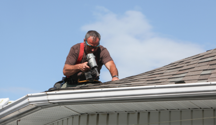 Man on roof