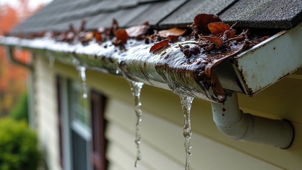 blocked gutters cause water damage