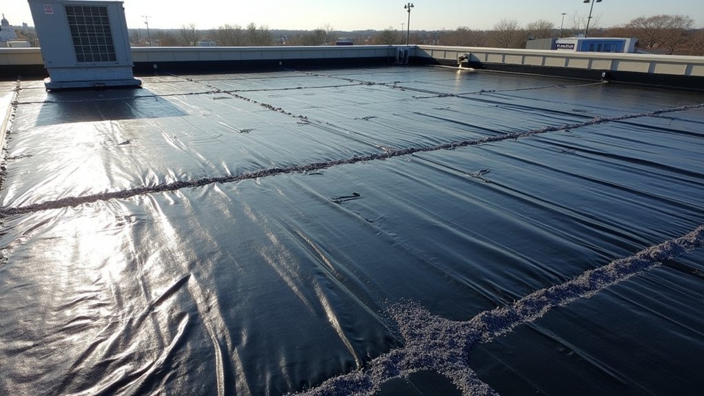 layered durable weather resistant built up roofing systems