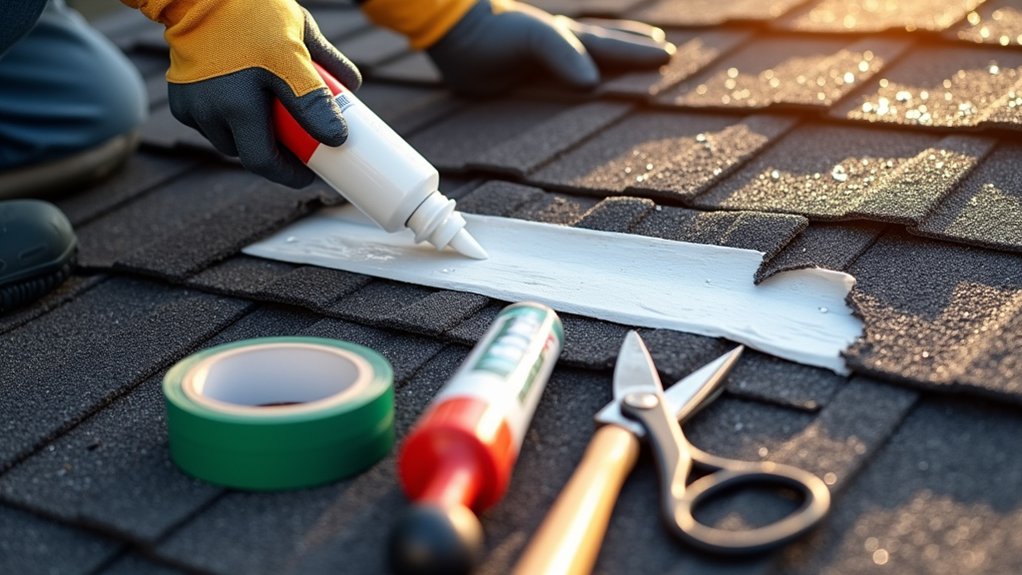 temporary roof leak quick fix steps